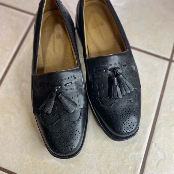 Sandro Moscoloni Mens Wingtip Tassel Loafers Size 7 D Black Brogued Leather main image 7